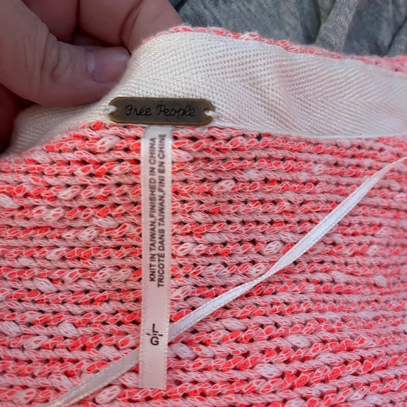 Free People Bright Pink V-neck Sweater - Picture 3 of 3